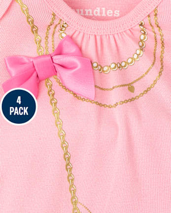 Lot de 4 cache-couches léopard pour bébé fille