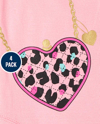 Lot de 4 cache-couches léopard pour bébé fille