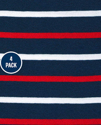 Baby And Toddler Boys Striped Top 4-Pack