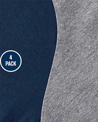 Baby And Toddler Boys Raglan Top 4-Pack