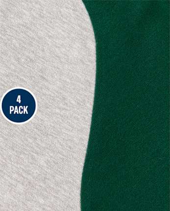 Baby And Toddler Boys Raglan Top 4-Pack