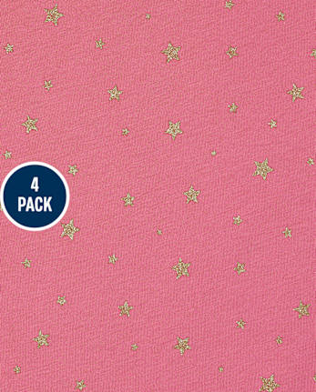 Paquete de 4 tops estampados para niñas