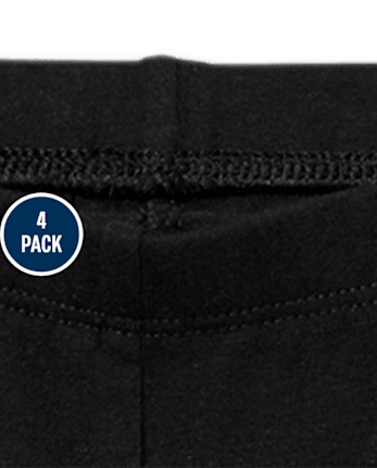 Lot de 4 leggings pour bébés et petites filles