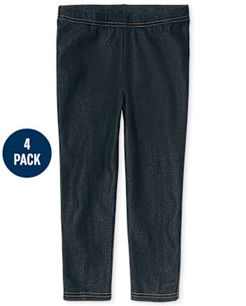 Lot de 4 leggings capri pour filles