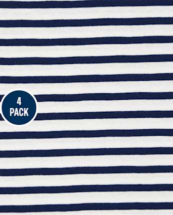 Paquete de 4 camisetas básicas con capas para niñas