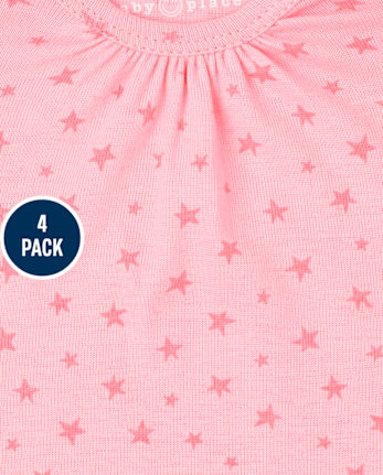 Baby Girls Penguin Bodysuit 4-Pack