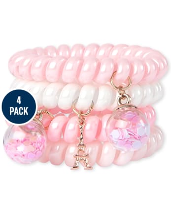 Paquete de 4 pulseras en espiral Paris para niñas