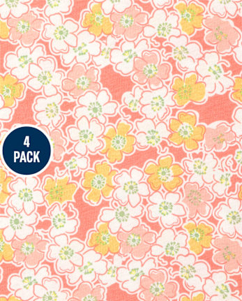 Toddler Girls Print Ruffle Tank Top 4-Pack