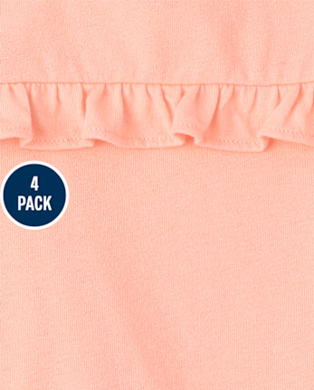 Toddler Girls Print Ruffle Tank Top 4-Pack