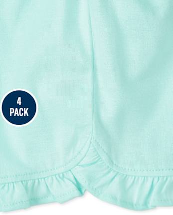 Lot de 4 shorts à volants pour bébé fille