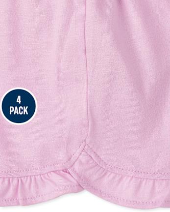 Lot de 4 shorts à volants pour bébé fille