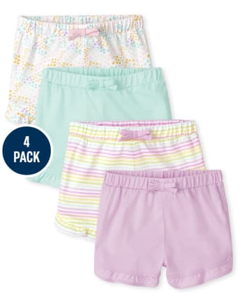 Lot de 4 shorts à volants pour bébé fille
