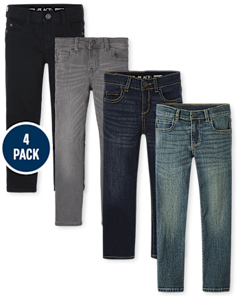 Lot de 4 jeans droits pour garçon