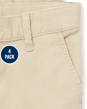 Pack de 4 Shorts chinos elásticos Uniforme para Niña