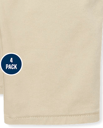 Pack de 4 Shorts chinos elásticos Uniforme para Niña