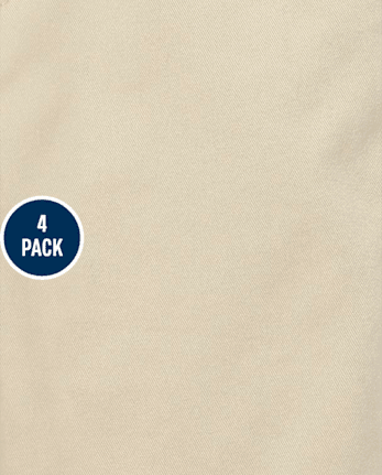 Girls Uniform Stretch Chino Shorts 4-Pack