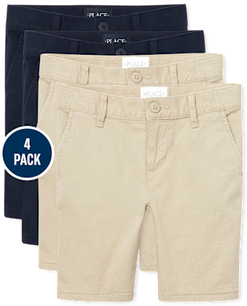 Pack de 4 Shorts chinos elásticos Uniforme para Niña