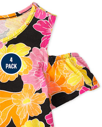 Toddler Girls Ruffle Top 4-Pack