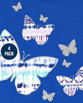 Toddler Girls Print Cross Back Top 4-Pack