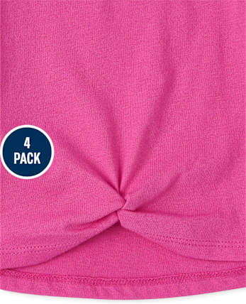 Toddler Girls Twist Back Tank Top 4-Pack