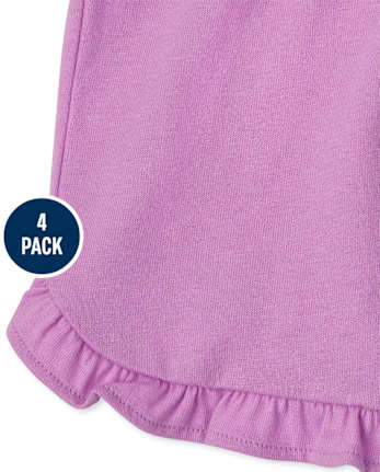 Lot de 4 shorts à volants pour petites filles