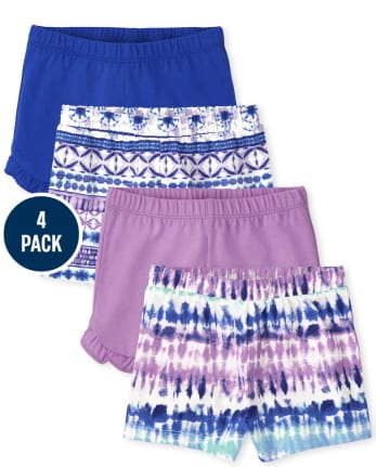Lot de 4 shorts à volants pour petites filles
