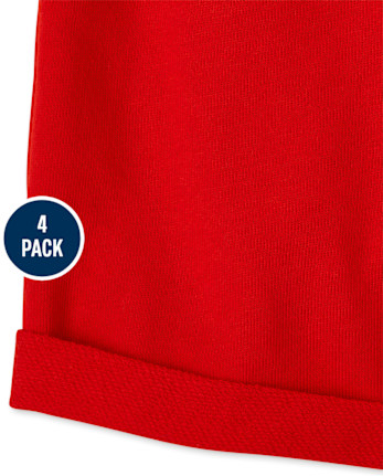 Toddler Boys French Terry Shorts 4-Pack - MULTI CLR