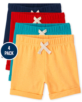 Toddler Boys French Terry Shorts 4-Pack - MULTI CLR