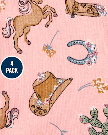 Toddler Girls Cowgirl Leggings 4-Pack
