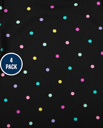 Lot de 4 paires de chaussures montantes et basses à éclaboussures de peinture pour filles