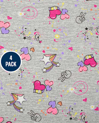 Lot de 4 paires de chaussures montantes et basses à éclaboussures de peinture pour filles