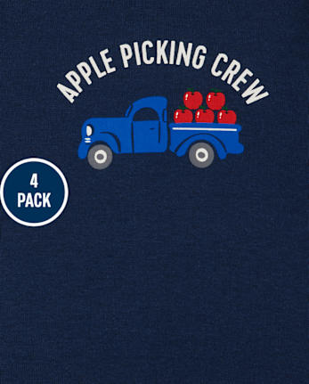 Baby Boys Apple Picking Bodysuit 4-Pack