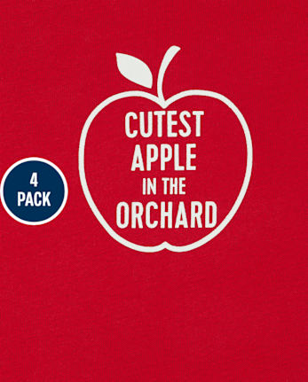 Baby Boys Apple Picking Bodysuit 4-Pack