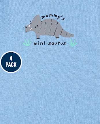 Baby Boys Dino Bodysuit 4-Pack