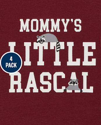 Body de mapache para bebé niño, paquete de 4