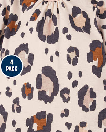 Body Bebé Niña Leopardo Pack de 4