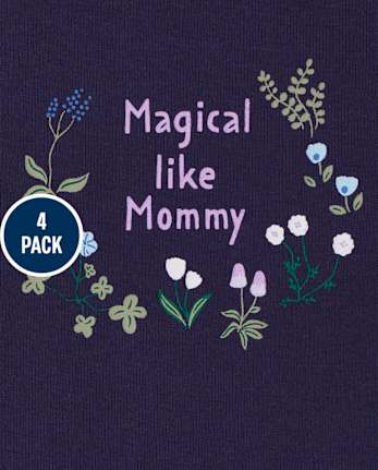 Body de unicornio para bebé niña, paquete de 4