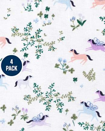 Body de unicornio para bebé niña, paquete de 4