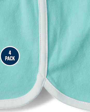 Pack de 4 pantalones cortos con delfines para niñas pequeñas