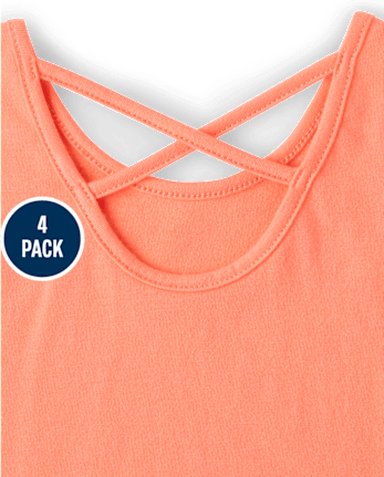 Toddler Girls Print Tank Top 4-Pack