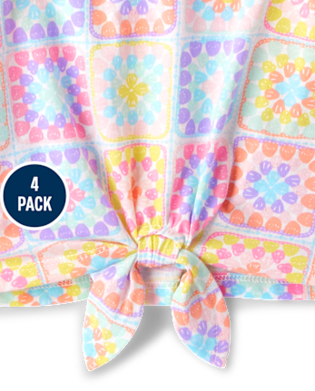 Toddler Girls Print Tank Top 4-Pack