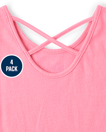 Toddler Girls Print Tank Top 4-Pack