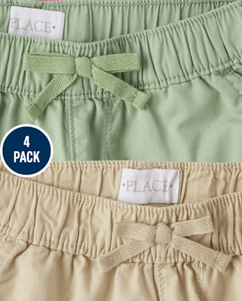 Pack de 4 Shorts sin cierres de sarga para niña