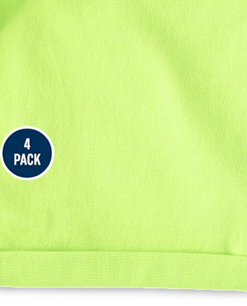 Pack de 4 pantalones Shorts de sarga con puños enrollados para niña - MULTI CLR