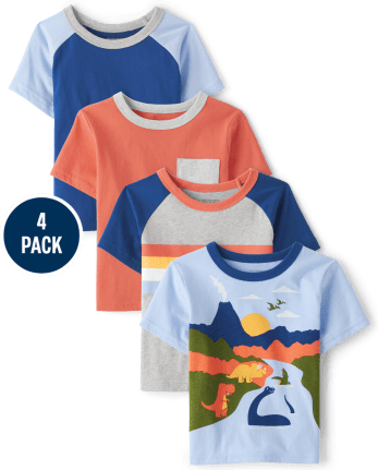 Baby And Toddler Boys Striped Top 4-Pack