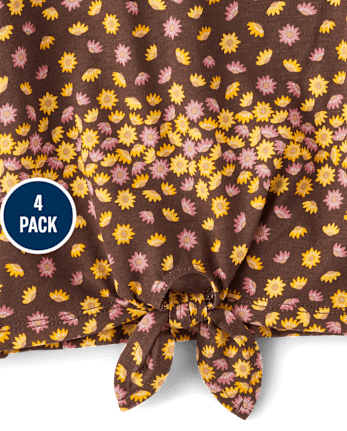Lot de 4 hauts tournesol pour petites filles