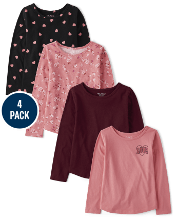 Girls Heart Top 4-Pack