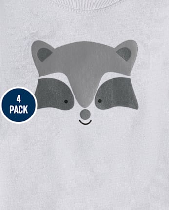 Baby Animal Bodysuit 4-Pack