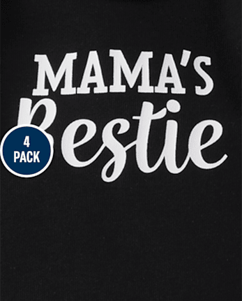 Lot de 4 bodys cœur pour bébé fille