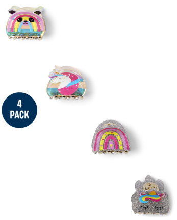 Girls Unicorn Claw Clip 4-Pack